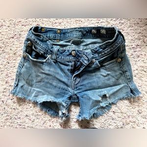 Miss Me - Frayed Cut Off Shorts Size 27 3” inseam